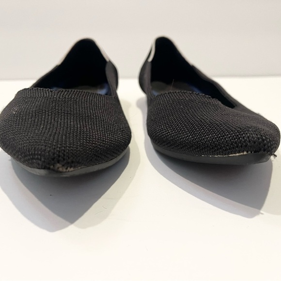 Rothy's Womens 9.5 The Point Black Solid Knit Fabric Ballet Flats Everyday Shoes - Picture 5 of 9